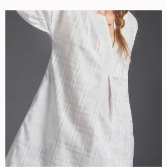 ANTHROPOLOGIE GALENA WINDOWPANE TUNIC DRESS size extra small NWT - Picture 3 of 6